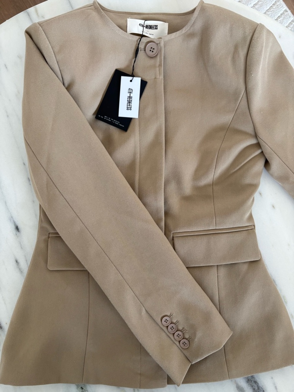 Camel Beige Mikey Blazer - Picture 2 of 3